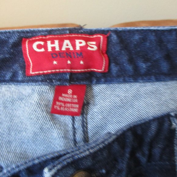 Chaps Denim Jeans Size 8 zipper on side - Picture 5 of 7